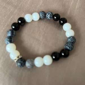 ⚫⚪ Bracelet Équilibre Yin & Yang – Énergie et Harmonie, Fait Main